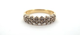 Ladies 9CT Yellow Gold 25 Diamond Set Ring 2.62g Size O w/ Valuation - 508123