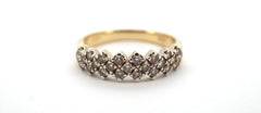 Ladies 9CT Yellow Gold 25 Diamond Set Ring 2.62g Size O w/ Valuation - 508123
