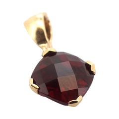Ladies 9ct Yellow Gold Synthetic Ruby Pendant - 506414