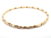 Unisex 9ct Yellow Gold Spiral & Chain Bangle - 509270