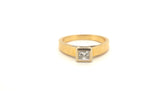 18ct Yellow & White Gold Solitaire Diamond Ring (Size N) - 26556