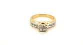 18ct Yellow & White Gold Diamond Engagement Ring (Size K) - 28547