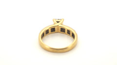 18ct Yellow & White Gold Diamond Engagement Ring (Size K) - 28547