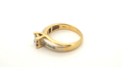 18ct Yellow & White Gold Diamond Engagement Ring (Size K) - 28547