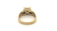 9ct Yellow Gold Diamond Dress Ring (Size P) - 20574