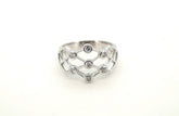Ladies 18ct White Gold Web Style Ring (Size L) - 500398