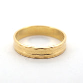 Unisex 18ct Yellow Gold Plain Band Ring (Size K 1/2) - 510000