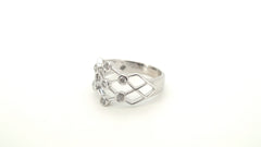Ladies 18ct White Gold Web Style Ring (Size L) - 500398