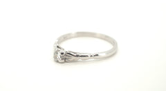 18ct White Gold Solitaire Diamond Ring (Size T 1/2) - 500463
