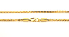 22ct Yellow Gold Franco Box Curb Link Necklace (62cm) - 503792
