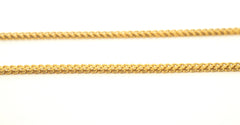 22ct Yellow Gold Franco Box Curb Link Necklace (62cm) - 503792