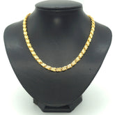 22ct Yellow Gold Abstract Link Chain Necklace (42cm) - 509226