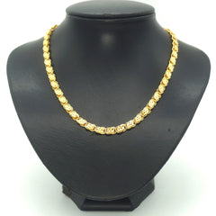 22ct Yellow Gold Abstract Link Chain Necklace (42cm) - 509226