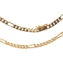Men's 14ct Yellow Gold Figaro Link Necklace (80cm) - 509074