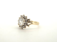 Ladies Stunning 9CT Yellow Gold Cubic Zirconia Ring (Size: T, 3.75g) - 503397
