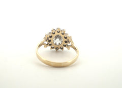 Ladies Stunning 9CT Yellow Gold Cubic Zirconia Ring (Size: T, 3.75g) - 503397