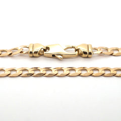 Unisex 9ct Yellow Gold Curb Link Necklace (57cm) - 510437