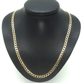 Unisex 9ct Yellow Gold Curb Link Necklace (57cm) - 510437