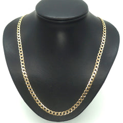 Unisex 9ct Yellow Gold Curb Link Necklace (57cm) - 510437
