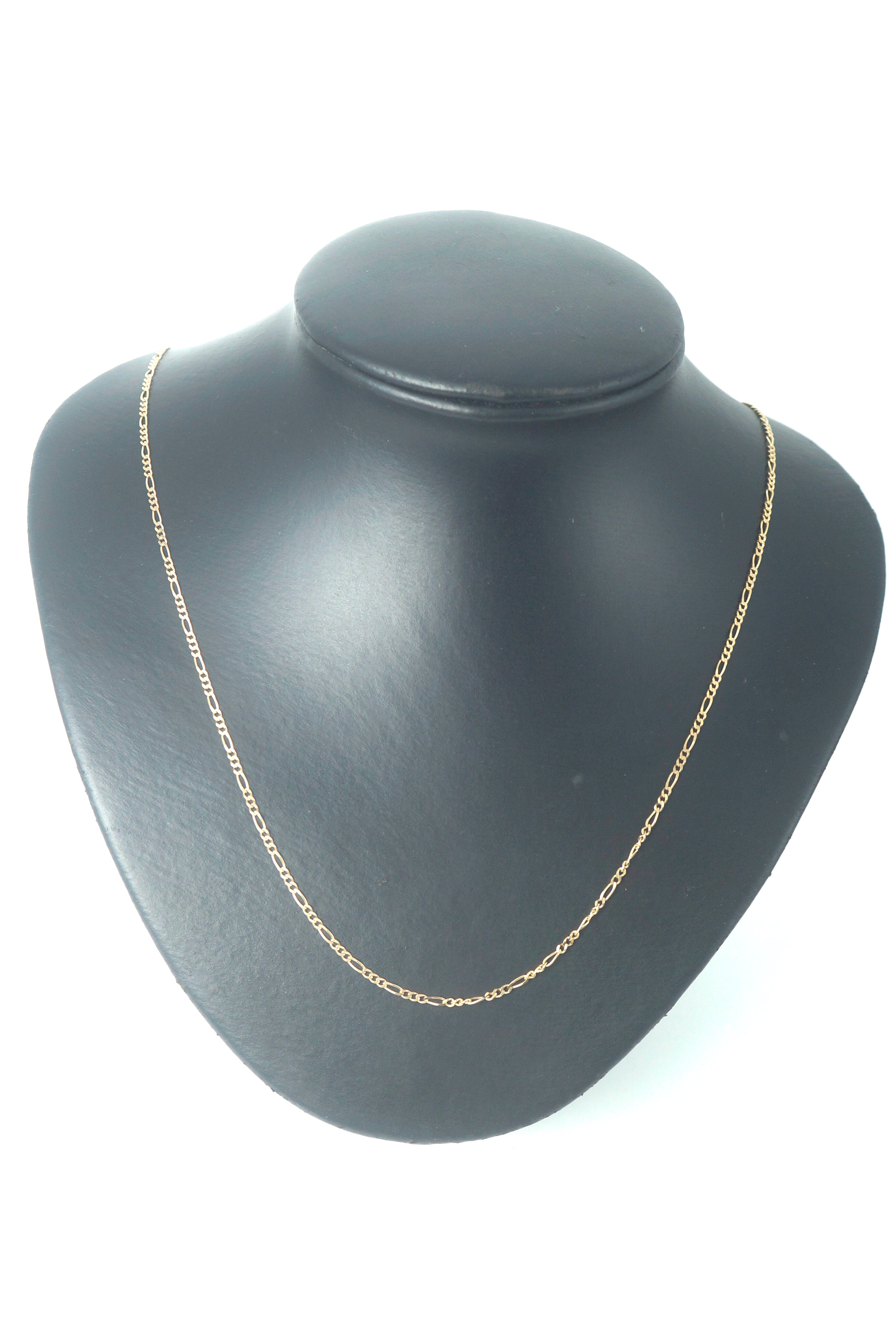 9CT Solid Yellow Gold Figaro Link Necklace (60cm,3.6g) - 500360