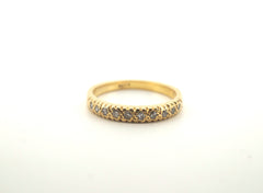 Ladies Solid 18K Yellow Gold Diamond Ring (J 1/2) - 502066