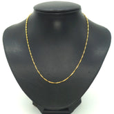Unisex 22ct Yellow Gold Twisting Curb Link Necklace (43cm) - 509237