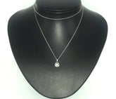 Ladies 9ct White Gold Necklace with 9ct White Gold Pendant - 504474