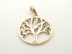 Ladies 9ct Yellow Gold Tree Styled Pendant - 504176