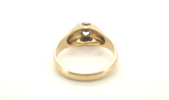 Men's 9ct Yellow Gold Solitaire Diamond Ring (Size T) - 505056