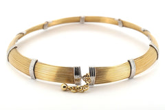 Ladies 18ct Yellow & White Gold Necklace (~11.5cm Diameter) - 510427