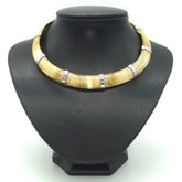 Ladies 18ct Yellow & White Gold Necklace (~11.5cm Diameter) - 510427