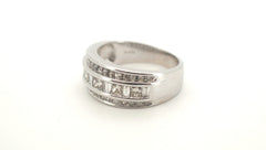 Mens 18ct White Gold 41 Diamond Dress Ring (Size J) - 501211