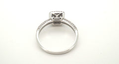 Unisex 18ct White Gold Diamond Dress Ring (Size S 1/2) - 501442