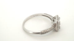 Unisex 18ct White Gold Diamond Dress Ring (Size S 1/2) - 501442
