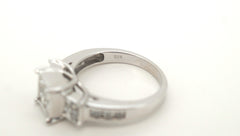 Ladies 14ct White Gold Diamond Ring (Size M) - 500548