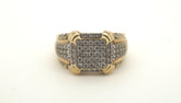 Men's 9ct Yellow Gold 71 Diamond Ring (Size W 1/2) - 503303