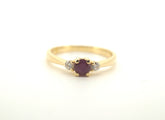 Ladies 18CT Solid Yellow Gold Ruby Ring (Size K) - 505334