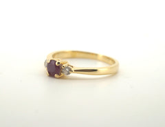 Ladies 18CT Solid Yellow Gold Ruby Ring (Size K) - 505334