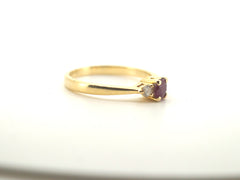 Ladies 18CT Solid Yellow Gold Ruby Ring (Size K) - 505334
