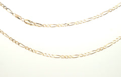 Unisex 9ct Yellow Gold Figaro Link Necklace (52cm) - 504597