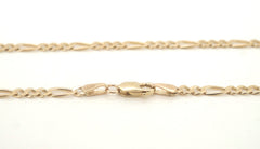 Unisex 9ct Yellow Gold Figaro Link Necklace (52cm) - 504597
