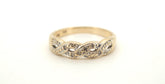 Unisex 9ct Yellow & White Gold Diamond Ring (Size O) - 504831