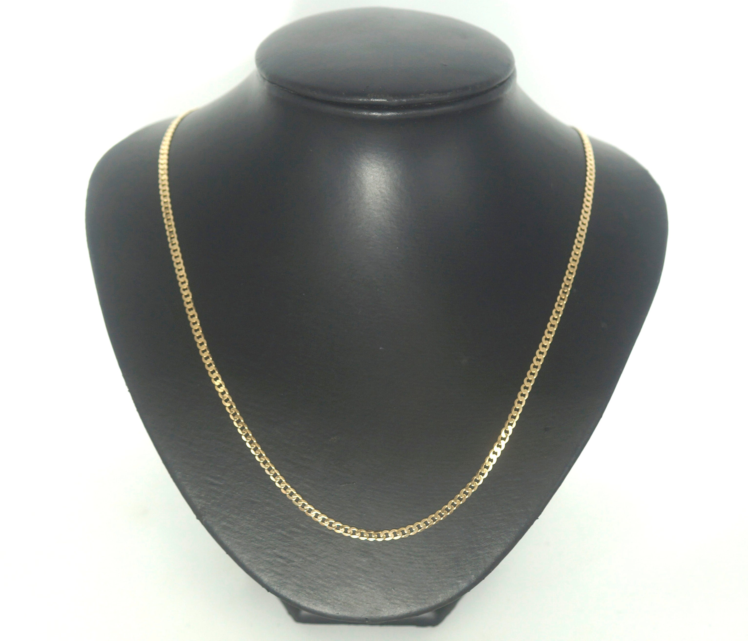 Unisex 9ct Yellow Gold Curb Link Necklace (55cm) - 504751