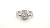 18ct White Gold Diamond Engagement Ring Set (Size K) - 501541