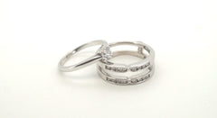 14ct/10ct White Gold Engagement Ring Set - 502144