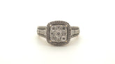 9ct Yellow & White Gold 90 Diamond Cluster Ring (Size O) - 504280