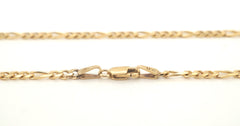 9ct Yellow Gold Figaro Link Necklace (50cm) - 505731