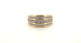 Men's 10ct Yellow Gold Straight Diamond Set Ring (Size P) - 505862