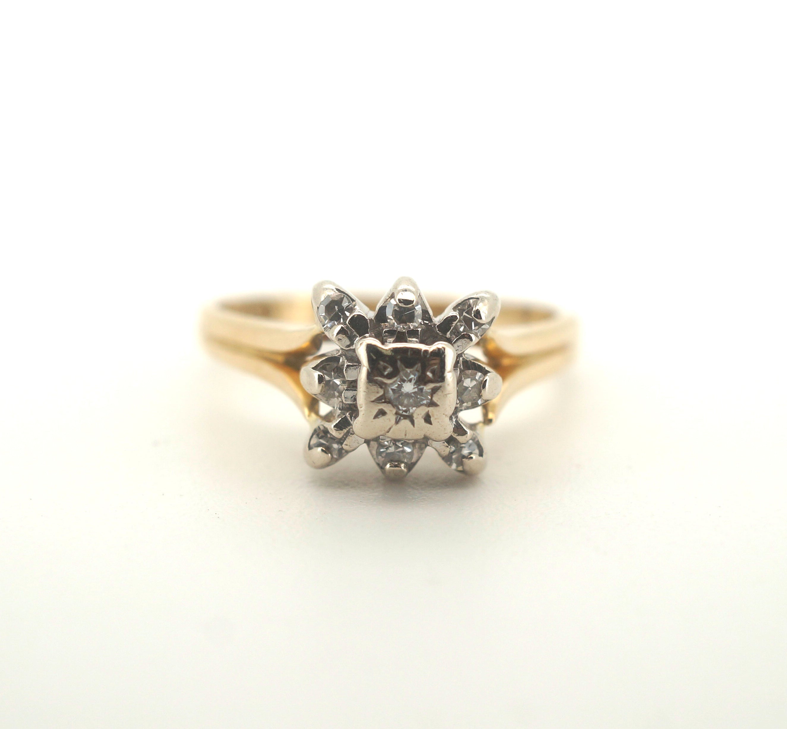 Ladies 14CT /9CT Two Tone Angus and Coote Ring (Size: J, 2.89g) - 505826