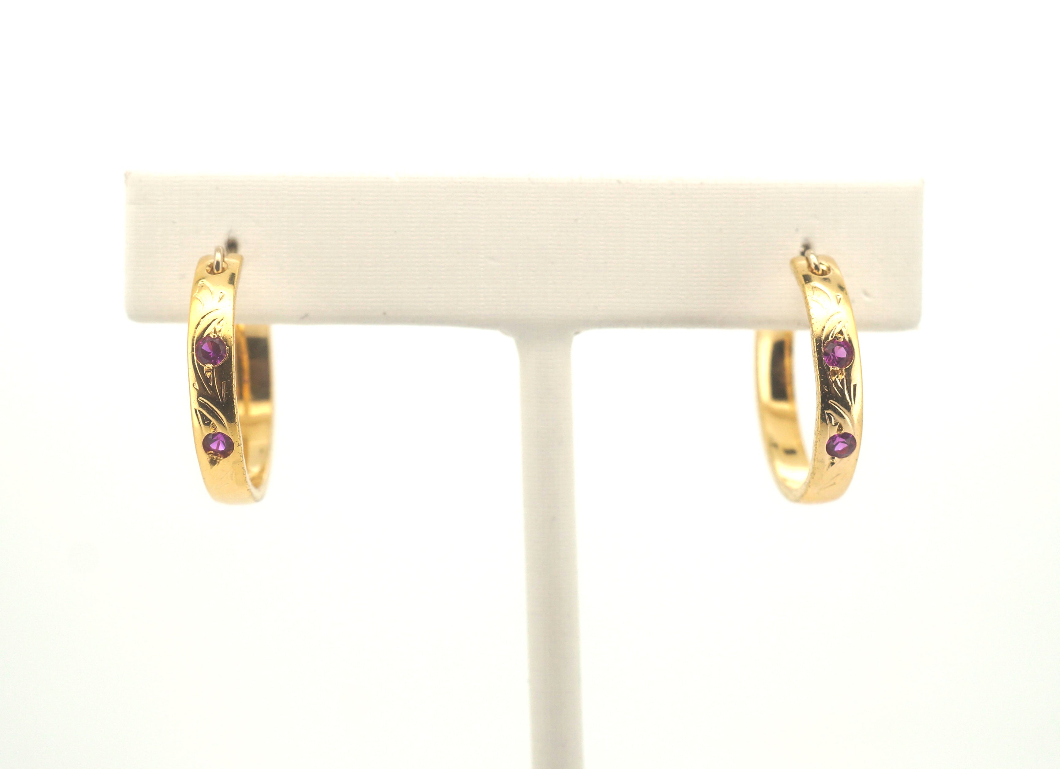 9ct Yellow Gold Hoop Earrings - 30678